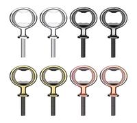 Ohiyoo Metal Bottle Opener Insert Kits 8 Pack Blank Stainless Steel DIY Hardware Flat Bottle Opener Inserts for Wood Turning Kits (Mix Color)