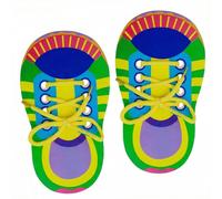 OHiZVZV 2 Pack Kids Shoe Lace Practice Board - Learn to Tie Shoe Laces for Kids, Threading Laces Early Educational Toy for 3-6 Years Old