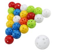 OHiZVZV 36 Pcs Golf Practice Balls, 42mm Plastic Hollow Airflow Training Balls, Coloured Golf Balls for Indoor Outdoor Swing Practice, Driving Range, Adults Games (6 Colors)
