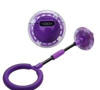 OHiZVZV Foldable Ankle Skip Ballwith Automatic Counter, Flashing LED Lights Jump Rope Toy for Kids, Skipping BallFitness Game for Indoor Outdoor Exercise (Purple)