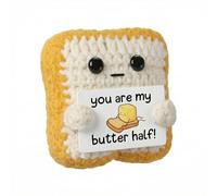 OHiZVZV Hand-Crocheted You are My Butter Half Toast Slice, Sweet Valentine's Day Gifts for Her, Him, Girlfriend, Boyfriend, Cute Anniversary Gift & Long Distance Gifts