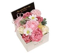 OHiZVZV Square Bath Soap Roses Gift Set, Faux Floral Soap Flowers for Women