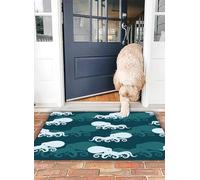 OHJEAJDS Bath Mat 20x31 in,Non-Slip Washable Bathroom Mat,Extra Soft and Absorbent Bath Mats for Bathroom Floor,Tub,Shower,Octopus, Octopus Silhouette Animal Ocean Theme l Elements Modern Design Deco