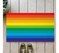 OHJEAJDS Bath Mat 24x39 in,Non-Slip Washable Bathroom Mat,Extra Soft and Absorbent Bath Mats for Bathroom Floor,Tub,Shower,Rainbow background of colored lines