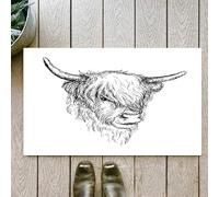 OHJEAJDS Bath Mat 24x39 in,Non-Slip Washable Bathroom Mat,Extra Soft and Absorbent Bath Mats for Bathroom Floor,Tub,Shower,beautiful Scottish rural animal - Hairy Cow Hairy Coo from Highlands