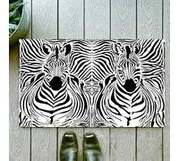 OHJEAJDS Bath Mat 24x39 in,Non-Slip Washable Bathroom Mat,Extra Soft and Absorbent Bath Mats for Bathroom Floor,Tub,Shower,Zebra Print,Illustration Pattern Zebras Skins Background Blended Over Zebra