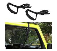 Ohleats 2 PCS Car Grab Handle, Adjustable Vehicle Standing Aid Safety Supporting Grab Band, Portable Mobility Assist Device with Nylon Grip for Elderly Disabled, Car Accessories (Black)