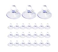Ohleats 24PCS Car Glass Windshield Sunshade Suction Cups, Powerful Pull Ring Dovetail Sucker Hooks, Multi-Purpose Window Suction Cups for Kitchen Bathroom, Car Accessories (Transparent, 4.5 cm)