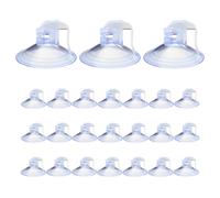 Ohleats 24PCS Car Glass Windshield Sunshade Suction Cups, Powerful Pull Ring Dovetail Sucker Hooks, Multi-Purpose Window Suction Cups for Kitchen Bathroom, Car Accessories (Transparent, 3.8cm)