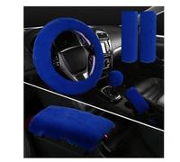 Ohleats 6 PCS Fluffy Steering Wheel Covers Set, 15'' Furry Car Wheel Cover, Soft Gear Shift & Handbrake Cover, Center Console & Seat Belt Shoulder Pads for Women, Car Accessories (Royal Blue)