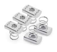 OhLectric OL-39827 Strut Channel Nut with Short Spring - 3/8-16” UNC Threads - 0.37” Thickness - Stainless Steel Spring Nut With Zinc Electroplate Finish - Great For Use with 13/16” & 1” Channels