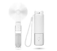 OHLGT Mini Fan Handheld, 3 Speeds Rechargeable Quiet Mini Handheld[9-15 Working Hours], Portable USB Small Pocket, Personal with Power Bank for Travel, Outdoor or Indoor All White