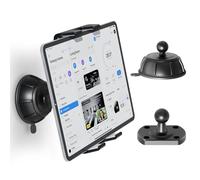 OHLPRO 2-in-1 Tablet Wall Mount with Suction Cup & Screw Holes Base, 360° Adjustable Swivel Universal iPad Wall Holder for 5-13“ Phone iPad Samsung Tabs Fire HD Perfect for Kitchen Bedroom Office