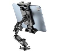 OHLPRO Aluminum Car Tablet Holder - Tablet Mount for Truck, 2-Stage Metal Stand Compatible with iPad Samsung Tab 5"-13" Tablets and Phones, Heavy Duty Drill Base for Wall/Desktop, etc.