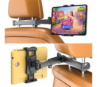 OHLPRO Car Headrest Tablet Holder, Aluminium Arm Tablet Mount for Car Backseat with Foldable Clip, Road Trip Essentials for Kids Compatible with iPad Switch Smartphones & Tablets All 5-13" Devices