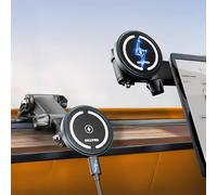 OHLPRO for MagSafe Car Mount, Dashboard Magnetic Wireless Car, Tesla Touchscreen 15W Fast Charging iPhone Holder for iPhone 16 15 14 13 Pro Max Mini Plus, Aluminum Shell