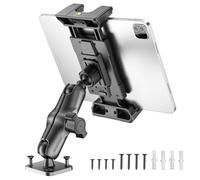 OHLPRO Heavy Duty Drill Base Car Tablet Holder, Compatible with iPad Samsung Tab 5"-13" Tablet and Phone, Car Tablet Mount for Truck/Business Vehicle/Desktop/Wall, etc. - 9.5 cm Aluminum Arm