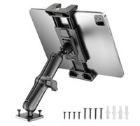 OHLPRO Heavy Duty Drill Base Car Tablet Holder, Compatible with iPad Samsung Tab 5"-13" Tablet and Phone, Car Tablet Mount for Truck/Business Vehicle/Desktop/Wall, etc. - 15 cm Aluminum Arm