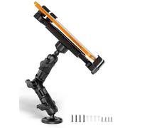 OHLPRO Heavy Duty Drill Base Tablet Mount for Truck Dashboard, 360° Rotating Adjustable Arm, iPad Car Holder Fits 5-17 Inch Tablets, Secure Rubber-Padded Clamp for Commercial Vehicles & Wall