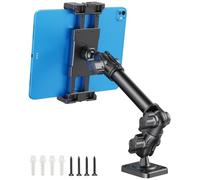 OHLPRO Long Arm Tablet Mount Heavy Duty Drill Base Holder for Truck, RV, Wall, Under Cabinet, Desk, 360 Rotation Dash iPad Holder Fits 4.7-12.9 Inch iPad Pro Air Mini, Galaxy Tabs