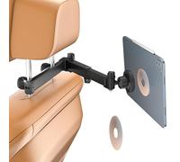 OHLPRO Magnetic Headrest Car Tablet Mount with Foldable Telescopic Arm for iPad Car Holder Back Seat Road Trip Essentials for Kids, Fit for Magsafe Phone iPad Galaxy Tab Tablet Kindle Surface Fire HD