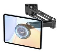 OHLPRO Magnetic Tablet Wall Mount Holder for iPad with 2-Stage Adjustable Foldable Aluminum Arm, Wall Phone Holder Compatible with MagSafe iPhone 12-17 Series, Great for Home Gym Kitchen