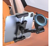 OHLPRO Tablet Holder Car Windscreen Dashboard Universal 360° Rotation Tablet Holders 18 cm Extendable Arm + Washable Suction Cup iPad Car Mount Holder for 5-13 Inch Tablet Smartphone