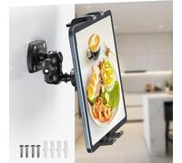 OHLPRO Tablet Wall Mount Holder, 360° Adjustable iPad Wall Holder Sturdy Drill Base+10CM Rotation Arm, Compatible with All 5-13" Tablet eReader Smartphone iPad Pro Mini iPhone Galaxy Tab Kindle Switch