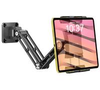 OHLPRO Tablet Wall Mount Holder, 360° Heavy Duty Aluminum iPad Wall Mount | Swivel Base, Extendable & Foldable Arm, Fits iPad Pro Air Mini, Galaxy Tab & 4.7-13" Devices for Kitchen, Gym, Office