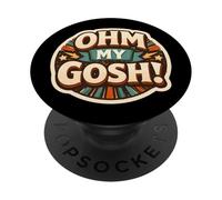 Ohm My Gosh Funny Electrician Pun Wordplay Joke Saying Quote PopSockets Adhesive PopGrip