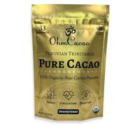 Ohm Pure Cacao Powder | Unsweetened Premium Cacao | Natural Source of Magnesium & Iron | Organic Chocolate Baking Powder/Drink Mix (33 Servings)