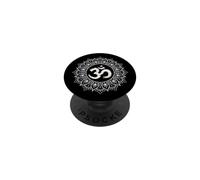 Ohm symbol and mandala Aum Om Hindu meditation PopSockets Adhesive PopGrip