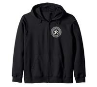 Ohm symbol and mandala Aum Om Hindu meditation Zip Hoodie