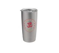 Ohm Symbol 'Prana's Real' Yoga Beginners Meditation Design Stainless Steel Insulated Tumbler