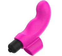 OHMAMA Christmas hot pink silicone finger vibrator, discreet, Poids 0.060 Kg, Color Pink