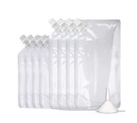 OHMAXHO Alcohol Pouches for Liquor,Reusable Drink Pouches for Adults Alcohol Drinking Flasks,Concealable Plastic Liquor Bags with Funnel,Plastic Travel Flasks (8OZ4 + 16OZ4)