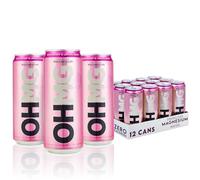 OHMG Sparkling Magnesium Water | 12 Cans x 330ml Flavoured Sparkling Water | Raspberry & Lemon Balm | Zero Calories, Zero Sweeteners, Zero Sugar | Health Drinks | Energy Drinks |100mg Magnesium