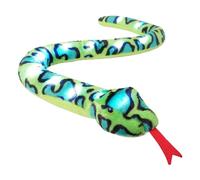 OhMill 105cm Lifelike Lighted Python Snake Soft Toy Stuffed Wild Animal Halloween Prank Plush Toys