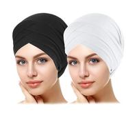 OhMill 2Pcs Hijab Caps Under Scarf Caps for Hijab Undercap Non Slip Instant Hijab Caps for Women Muslim Inner Hijab Caps