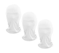 OhMill 3 Pcs White Full Face Mask See Through Full Face Cover Halloween Mask Spandex Hood Robber Cover Halloween Head Covers