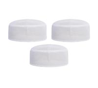OhMill 3pcs Summer Islam Topi Kufi Worship Cap Men's Skull Cap Hat Muslim Prayer Hat Cap for Man Islam Cap Headwear, White