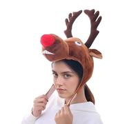OhMill Christmas Photo Booth Photo Shooting Headgear Xmas Party Performance Prop Christmas Tree Hat Santa Reindeer Costume Hat