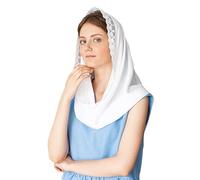OhMill Church Veil Head Coverings Christian Veils for Women White Lace Veils for Church Catholic Mantilla Church Veil