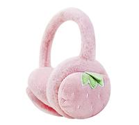 OhMill Cute Cartoon Earmuffs Warm Winter Fluffy Earflap Windproof Plush Earmuffs Adjustable Rabbit Penguin Strawberry Cactus Ear Cover for Girls Boys Outdoor Winter Ear Warmer Protector Headband