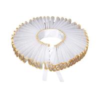 OhMill Elizabethan Ruff Collar Clown Ruffle Collar Renaissance Tulle Collars Neck Ruffled Collars Victorian Neck Costume