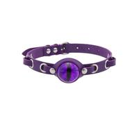 OhMill Evil Eye Necklace Gothic Choker Necklace Women Black Leather Choker | Adjustable 12"-16" Y2K Necklaces Punk Rock Outfits for Women