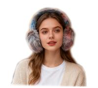 OhMill Faux Fur Fashion Winter Earmuffs Colorful Thickened Foldable Portable Ear Muffs Warmers for Women Men