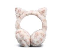 OhMill Fur Cat Ears Muffs for Women - Leopard Winter Ear Warmers