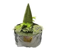 OhMill Halloween Witch Hat Adult Magic Hat Green Witch Hats for Women Green Wizard Hat Adult Green Witch Decor