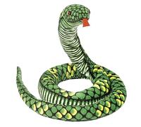 OhMill Jumbo 280cm Fake Python Snake Soft Doll Cuddly Plush Toy Sofa Bed Pillow Cushion Children Playtime Stuffed Animated Halloween Python Tricky Toys, Green
